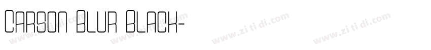 Carson Blur Black字体转换